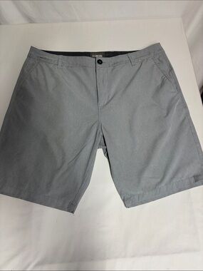 Linksoul Men’s Golf Shorts Size 36 Gray Micro Dot Performance Casual Stretch
